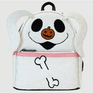 Loungefly Disney The Nightmare Before Christmas Zero Sequin Glow Mini‎ Backpack